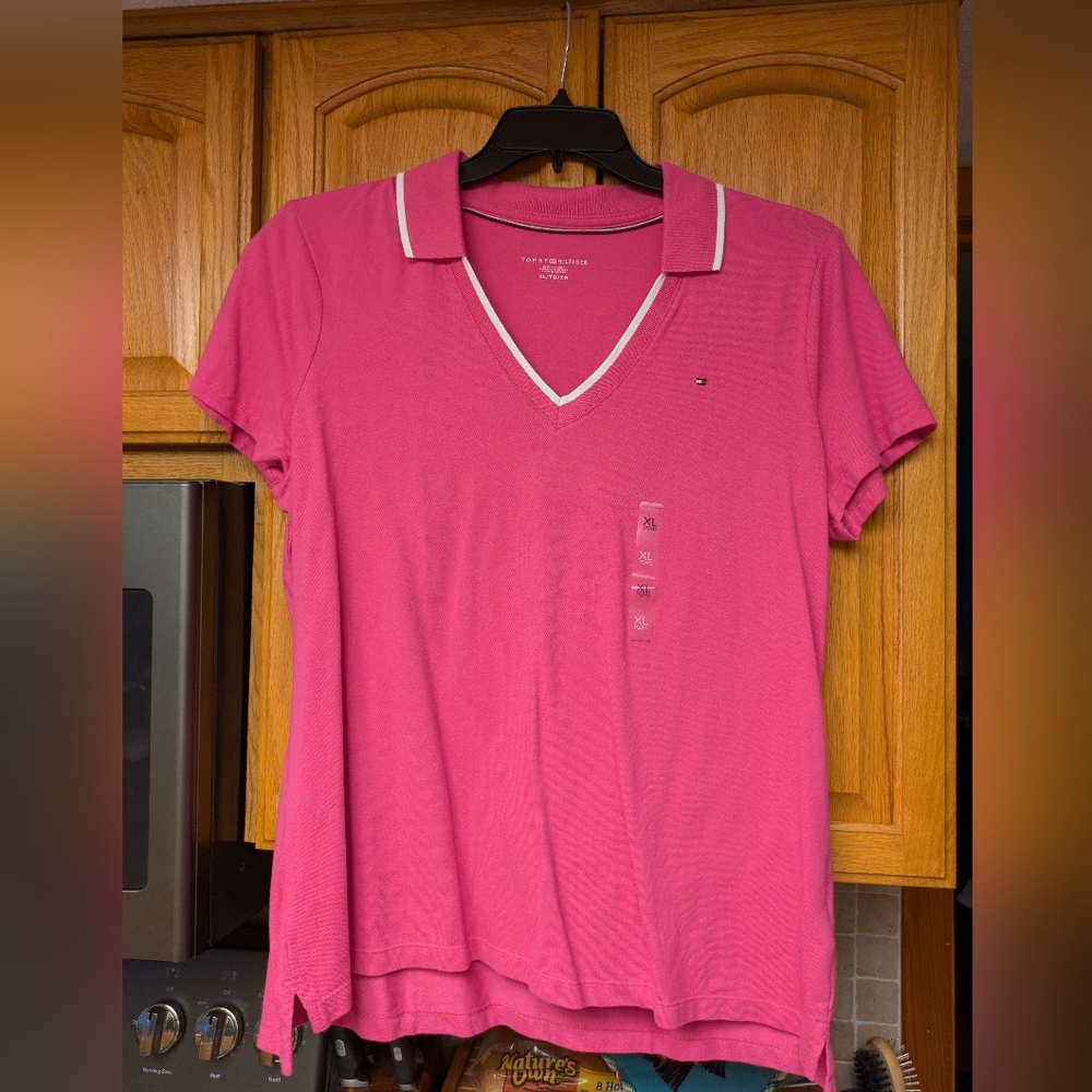 NWT Tommy Hilfiger Pink Polo sz XL